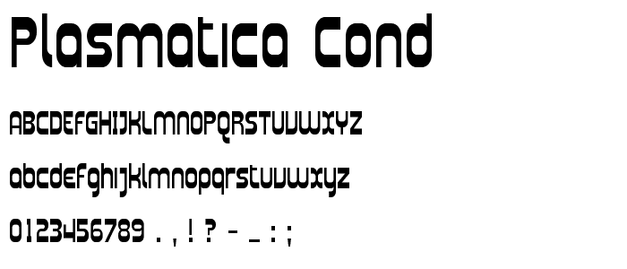 Plasmatica Cond font